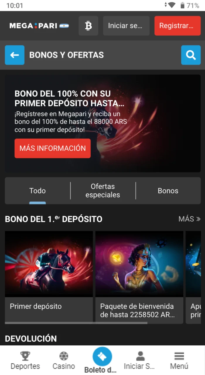 Con la Megapari App podrás acceder ágilmente a tus apuestas. Para instalarla, sigue estos pasos: