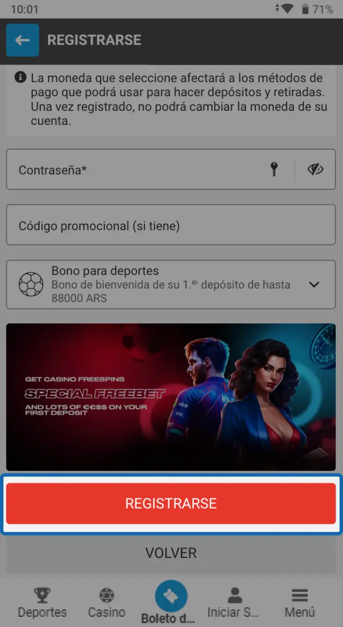 Ofrecemos bonos de primer depósito en Megapari Casino.