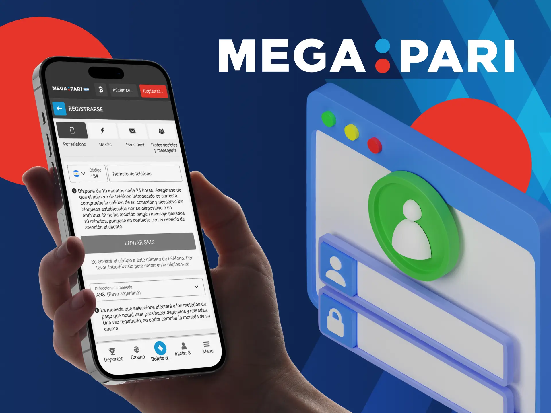 Los usuarios de Android y iOS pueden registrarse tanto a través del sitio web como de nuestra