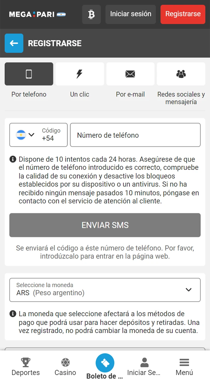 Completa el proceso de creación de una cuenta en Megapari.