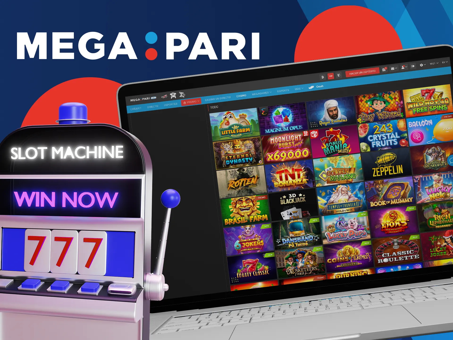 Antes de comenzar, asegúrate de explorar las características de la tragamonedas en Megapari.